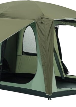 4-6 Person Camping Tent with 3 Door 2 Room Large Family Cabin Tents, Double Layer Waterproof Portable Glamping Tent, Big Tents for Outdoor Camping Hiking and Backpacking