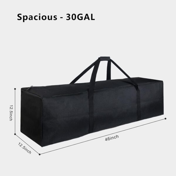 46 Inch Extra Large Zippered Duffel Bag for Travel Camping Sports Equipment Storage, Waterproof Foldable Luggage Bag with Padded Handles - Image 2