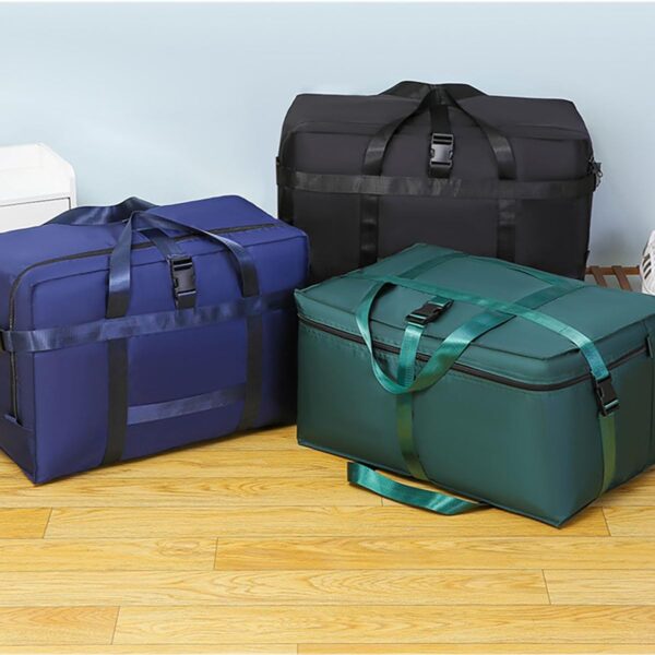 Extra Large Storage Bags Duffle Bags Tote for Moving, Storage, Camping and Travel (Green, 75L) - Image 2