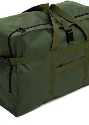 Large Duffel Bag, Waterproof Carry on Weekend Overnight Storage Bag over Luggage for Airline, Travel, Camping, Moving