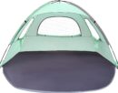 Beach Tent Anti-UV Portable Sun Shade Shelter for 3/4/6/8 Person, Extendable Floor with 3 Ventilating Mesh Windows Plus Carrying Bag, Stakes and Guy Lines