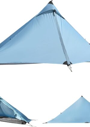Ultralight,1 Person,Backpacking Camping Tent,Trekking Pole Tent,4-Season,Lightweight,Nylon,Waterproof 5000mm,Compact,Easy Setup,Portable,Shelter for Camping,Hiking,Climbing.