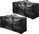 68.5 GAL 2 Pack XXL Jumbo Extra Large Heavy Duty Stronger Handles Storage Bags Moving Totes Zippered Reusable Wrap Around Handle Storage Totes